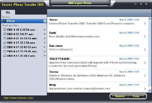 iPhone transfer SMS