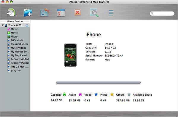 run iPhone to mac transfer software