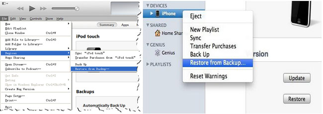 recover iphone sms from whole itunes backup