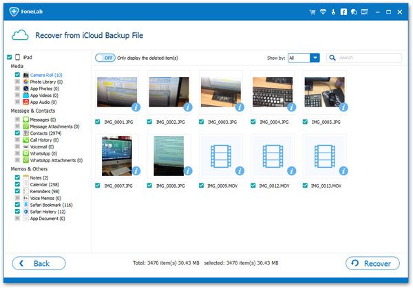 restore icloud backup selectively