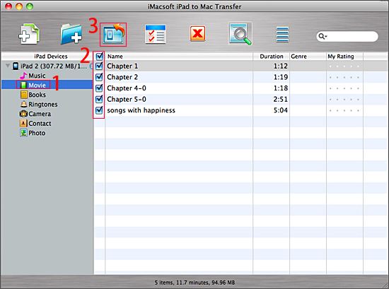 transfer video from ipad to mac