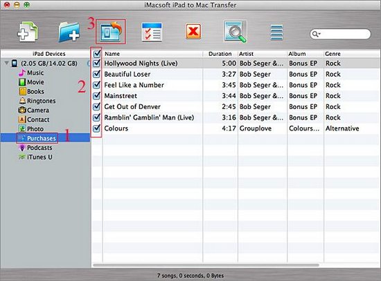 transfer songs from ipad to mac