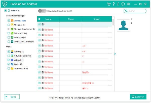 recover lost contacts from Samsung mobile