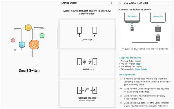 transfer data with Samsung Smart Switch
